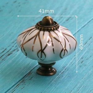 Hand Painted Ceramic Pumpkin Knobs Cabinet Drawer Handles Pulls Pack Of One Knob With Screw