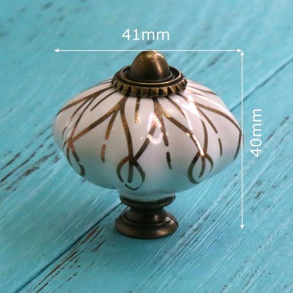 Hand Painted Ceramic Pumpkin Knobs Cabinet Drawer Handles Pulls Pack Of One Knob With Screw