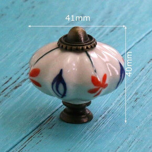 Hand Painted Ceramic Pumpkin Knobs Cabinet Drawer Handles Pulls Pack Of One Knob With Screw