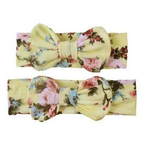 2PCS Mama & Baby Headwear Bowknot Elastic HeadBands For Women Children Tuban Baby HairBands Hair Accessories