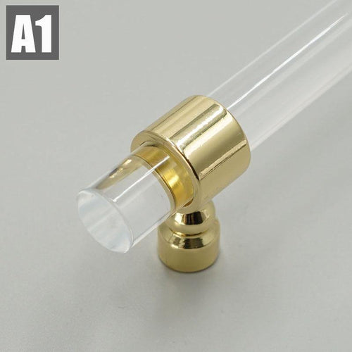 Various Sizes Modern Style Acrylic Drawer Knobs T bar Handle Bathroom Pulls Kitchen Cabinet Door Handle Pull