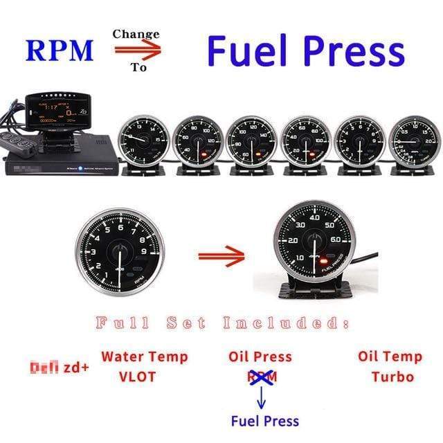 Planet Gates A1 Defi Link System Daisy Chain Auto Gauge ZD+6 gauges Volt Water Temp Oil Temp Oil Press Tachometer RPM Turbo