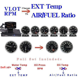 Planet Gates A1-VOLT RPM-EXT AFR A1 Defi Link System Daisy Chain Auto Gauge ZD+6 gauges Volt Water Temp Oil Temp Oil Press Tachometer RPM Turbo