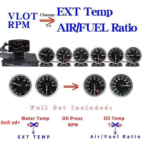 Planet Gates A1-VOLT RPM-EXT AFR A1 Defi Link System Daisy Chain Auto Gauge ZD+6 gauges Volt Water Temp Oil Temp Oil Press Tachometer RPM Turbo
