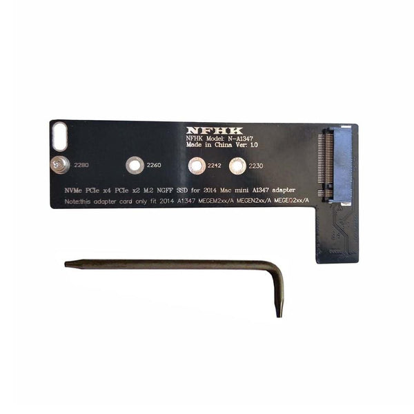 Planet Gates A1347 64GB 128GB 256GB 512GB 1TB NVMe M.2 NGFF PCIe SSD for Late 2014 Mac Mini MEGEN2 MEGEM2 MEGEQ2 Adapter Card Convert Adapter