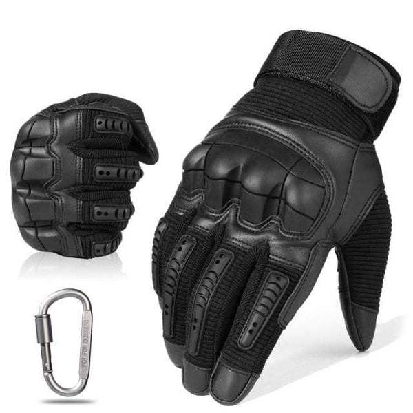 Planet Gates A16 / XL / China Black Moto Motocross Glove Men Leather Motorcycle Full Finger Gloves Cycling Bike Bicycle Riding BMX Enduro Work Mittens Summer