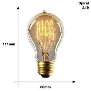 Planet Gates A19 Spirai 220V / E27 2017 Edison Bulb E27 220V 40W ST64 A19 T45 G80 G95 G125 Incandescent filament bulb lighting Retro Edison Light Bulb