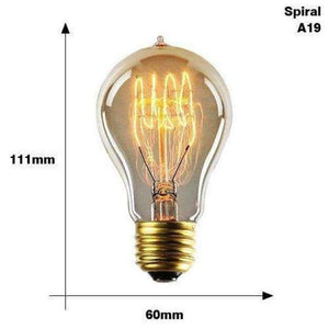 Planet Gates A19 Spirai 220V / E27 3PCS/Lot Edison Bulb E27 220V 40W ST64 A19 T45 G80 G95 G125 Incandescent filament bulb lighting Retro Edison Light Bulb
