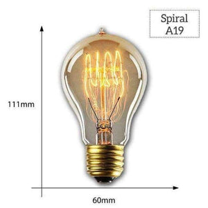 Planet Gates A19 Spiral / E27 Edison žárovka lampada retro lampa žárovka ampule vintage žárovka E27 40w 220v pro dekoraci žárovka s vláknem E27 závěsná světla žárovka