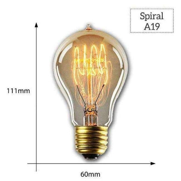 Planet Gates A19 Spiral / E27 Edison žárovka lampada retro lampa žárovka ampule vintage žárovka E27 40w 220v pro dekoraci žárovka s vláknem E27 závěsná světla žárovka