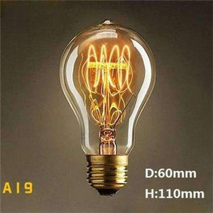 Planet Gates A19 spiral / E27 Vintage Edison Bulb E27 220V Retro Lamp 40W Vintage Light Bulb Edison Lamp Incandescent Light Filament Edison Bulb
