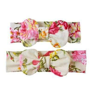 2PCS Mama & Baby Headwear Bowknot Elastic HeadBands For Women Children Tuban Baby HairBands Hair Accessories
