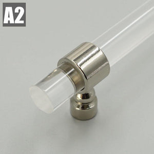 Various Sizes Modern Style Acrylic Drawer Knobs T bar Handle Bathroom Pulls Kitchen Cabinet Door Handle Pull