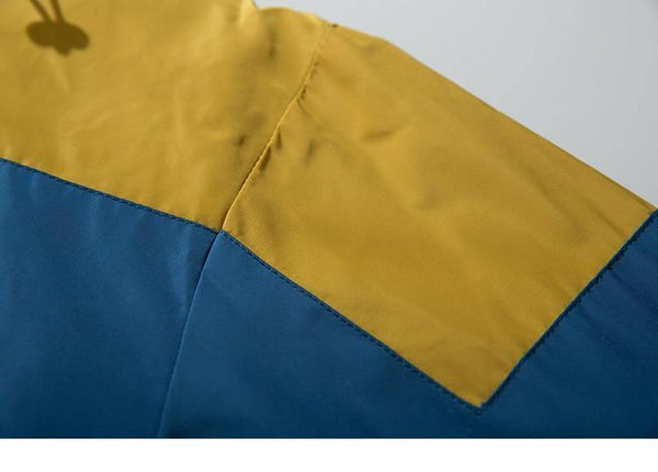 Planet Gates A27A11 Blue / L Windbreaker Men Japan  Multi Pockets Jacket Coat Retro Vintage Casual Track Jacket Streetwear