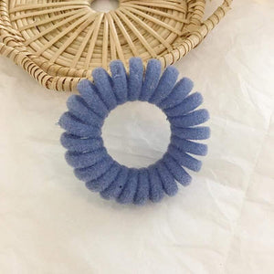 Elastic Knit Telephone Wire Hair Bands Girl Woman Hair Accessories Rubber Band Headwear Hair Rope Spiral Shape Hair Ties