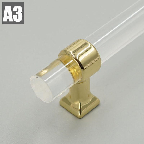 Various Sizes Modern Style Acrylic Drawer Knobs T bar Handle Bathroom Pulls Kitchen Cabinet Door Handle Pull