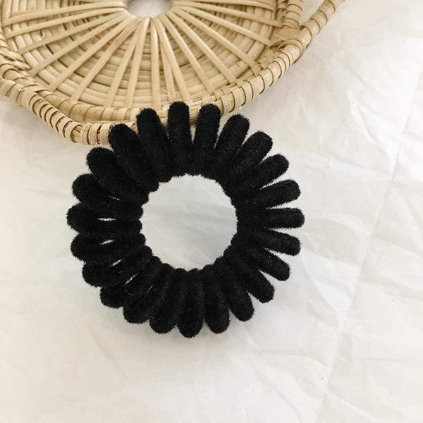 Elastic Knit Telephone Wire Hair Bands Girl Woman Hair Accessories Rubber Band Headwear Hair Rope Spiral Shape Hair Ties