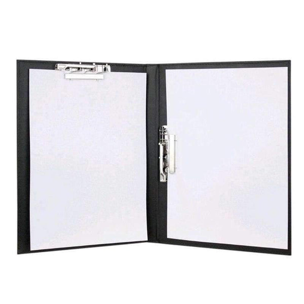 Planet Gates A4 Office School Supplies Notebooks Writing Pads Clipboard PU Leather Business Financial School Plastic with 2 A4 Paper Clips