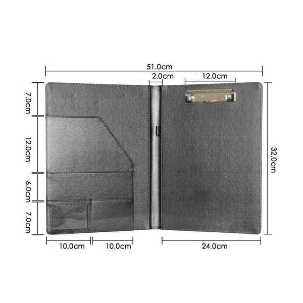 Planet Gates A4 Office School Supplies Notebooks Writing Pads Clipboard PU Leather Business Financial School Plastic With Name Card Holder