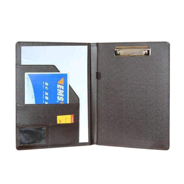 Planet Gates A4 Office School Supplies Notebooks Writing Pads Clipboard PU Leather Business Financial School Plastic With Name Card Holder