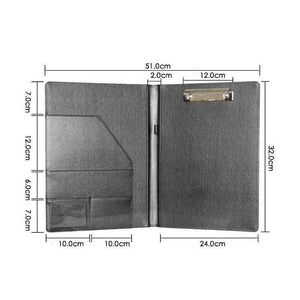 Planet Gates A4 Office School Supplies Notebooks Writing Pads Clipboard PU Leather Business Financial School Plastic With Name Card Holder