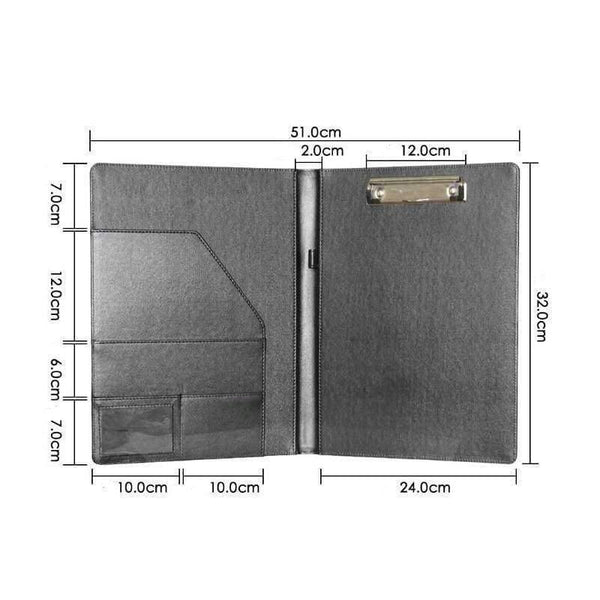 Planet Gates A4 Office School Supplies Notebooks Writing Pads Clipboard PU Leather Business Financial School Plastic With Name Card Holder