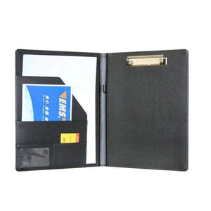 Planet Gates A4 Office School Supplies Notebooks Writing Pads Clipboard PU Leather Business Financial School Plastic With Name Card Holder