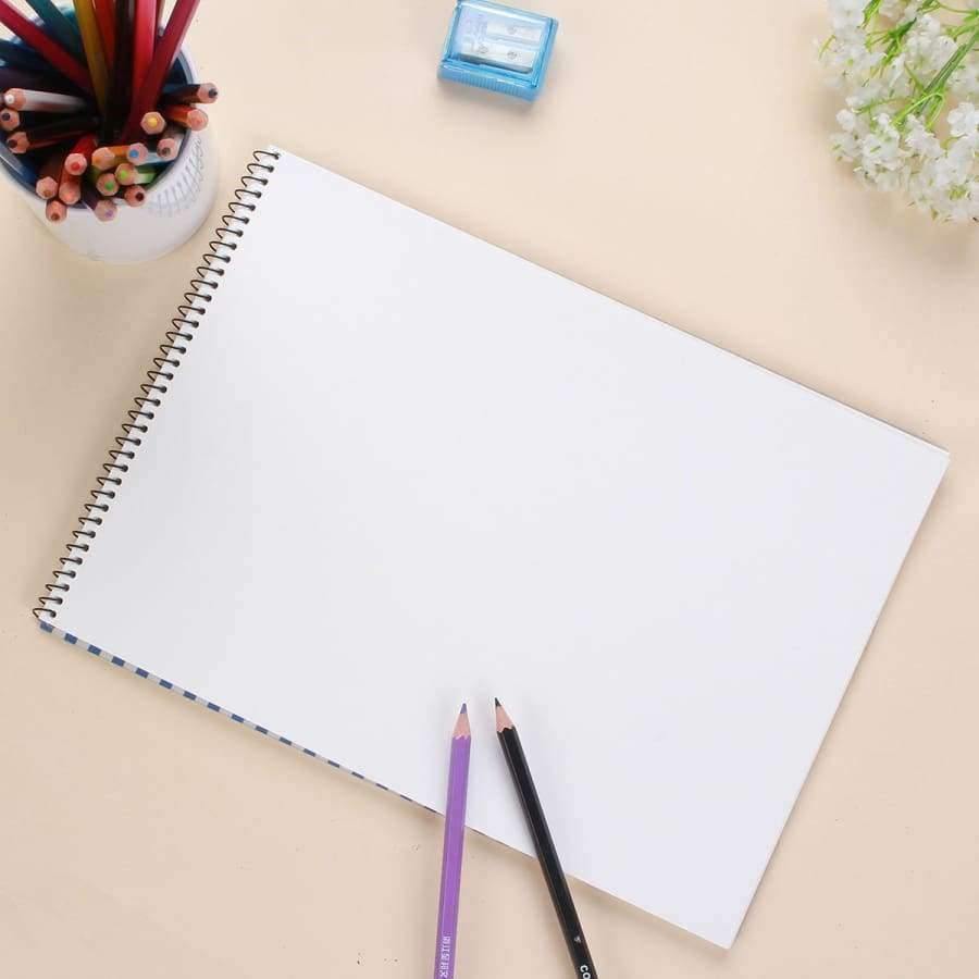 Planet Gates A4 Spiral Coil Bound Art Sketch Book Artist Drawing Pad  White Paper 30 Sheets Notebooks & Writing Pads Notebook