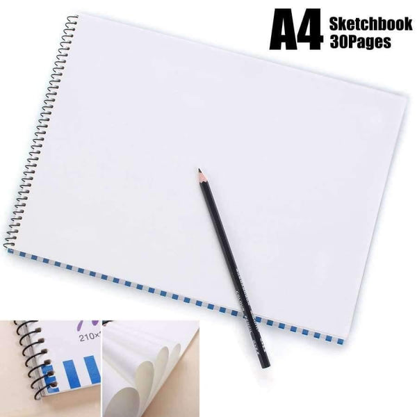 Planet Gates A4 Spiral Coil Bound Art Sketch Book Artist Drawing Pad  White Paper 30 Sheets Notebooks & Writing Pads Notebook