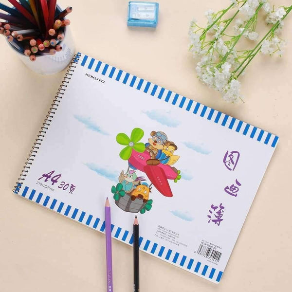 Planet Gates A4 Spiral Coil Bound Art Sketch Book Artist Drawing Pad  White Paper 30 Sheets Notebooks & Writing Pads Notebook