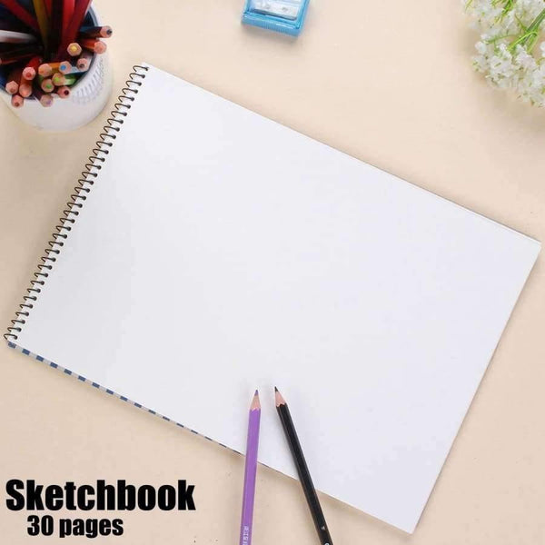 Planet Gates A4 Spiral Coil Bound Art Sketch Book Artist Drawing Pad  White Paper 30 Sheets Notebooks & Writing Pads Notebook