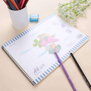 Planet Gates A4 Spiral Coil Bound Art Sketch Book Artist Drawing Pad  White Paper 30 Sheets Notebooks & Writing Pads Notebook