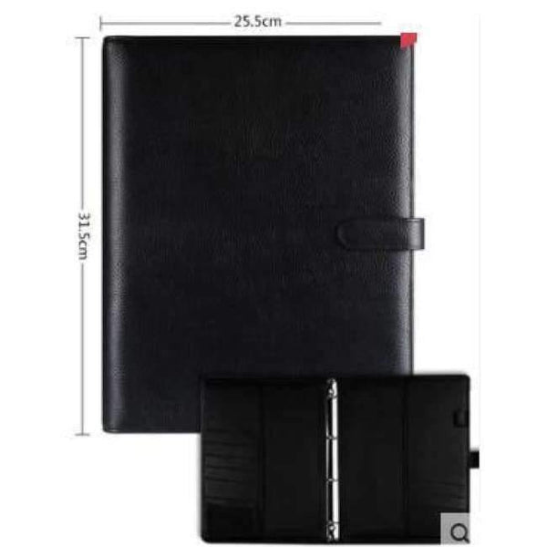 Planet Gates A4 With Hasp Genuine Leather Logo Custom A5 Notebook Cowhide Travelers Loose leaf Office Commercial Writing Pads Diary Rings Binder