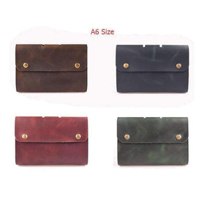 Planet Gates A5 Brown Paperboat Vintage Logo Custom A5 A6 Notebook Genuine Leather Diary Planner Rings Office Diary Spiral Travelers Writing pad