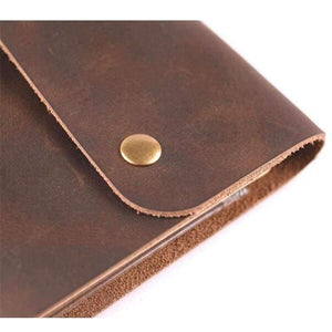 Planet Gates A5 Brown Paperboat Vintage Logo Custom A5 A6 Notebook Genuine Leather Diary Planner Rings Office Diary Spiral Travelers Writing pad