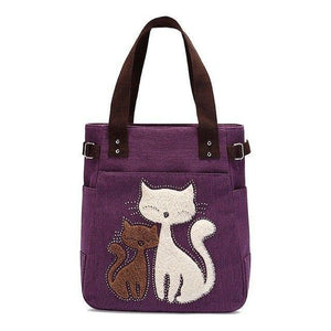 Planet Gates A5 Women's messenger handbag canvas bag with cute cat small shopping shoulder bag