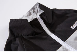 Planet Gates A56981 Grey / L Jacket Windbreaker Men Colorful Patchwork Jacket Coat Casual Zip Up Harajuku Track Jacket Streetwear