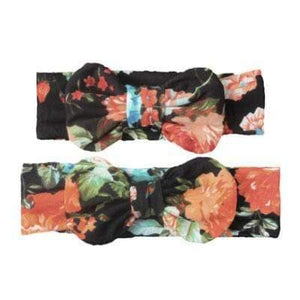 2PCS Mama & Baby Headwear Bowknot Elastic HeadBands For Women Children Tuban Baby HairBands Hair Accessories