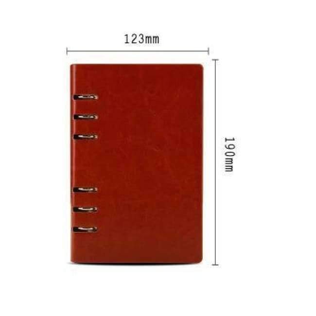 Planet Gates Free Logo Custom Leather A5 Notebook Mini Writing Pads Binder Loose leaf Diary Office School Mini A6 PU Notepad with Rings