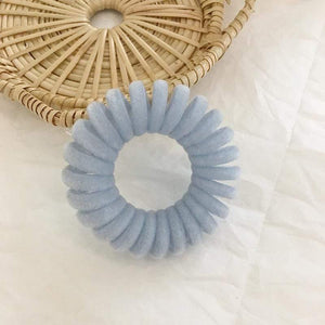 Elastic Knit Telephone Wire Hair Bands Girl Woman Hair Accessories Rubber Band Headwear Hair Rope Spiral Shape Hair Ties