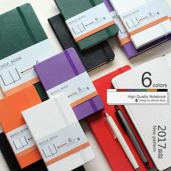 Planet Gates A6 green gird Notebook A6 dot sketchbook portable leather A5 writing pads painting pocket books fashion travel planner memo pad