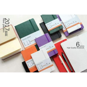 Planet Gates A6 green gird Notebook A6 dot sketchbook portable leather A5 writing pads painting pocket books fashion travel planner memo pad