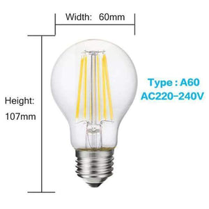 Planet Gates A60 AC220V / 2W / Yes, Cold White LUCKY Led Bulb E27 Dimmable 2w 4w 6w 8w E14 Led Candle Light Bulb 110v 220v Vintage Filament Lamp For Chandelier Lighting .