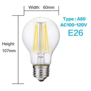 Planet Gates A60 E26 110V / 8W / Yes, Warm White LUCKYLED Led Bulb E27 E14 2W 4W 6W 8W Edison Filament Lamp Light Dimmable 110 220V 240V Vintage Candle Bulbs For Indoor Lighting