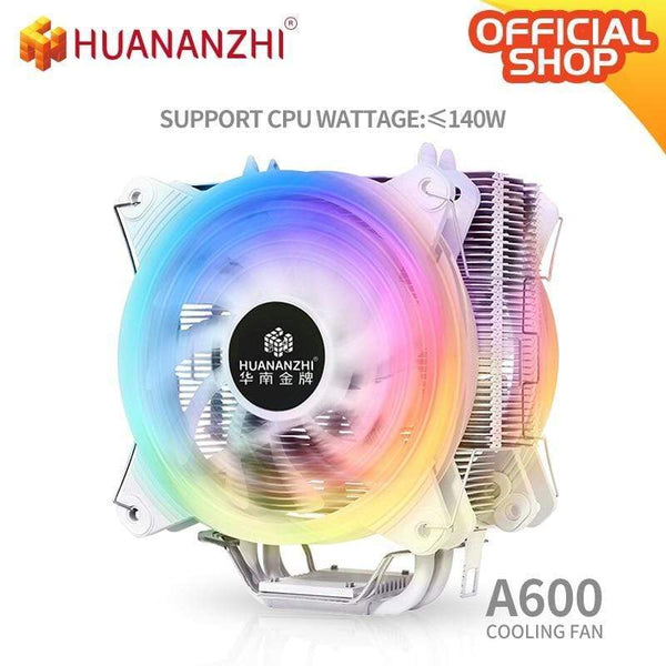 Planet Gates A600 4 Copper Heat Pipe LED CPU Cooler Cooling Fan Radiator Quiet Dual Fan Cooler Heatsink