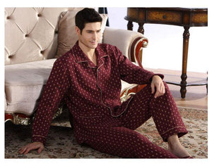 Planet Gates A6109 / M Cotton Plaid Pajamas Homewear Long Sleeve Warm Winter Pyjamas Sleepwear Male Sleep Lounge M-4XL
