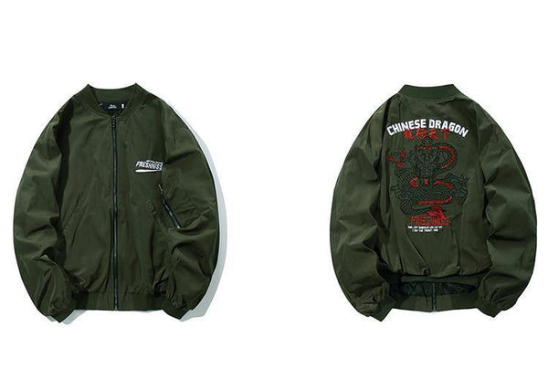 Planet Gates A62641 Army Green / L Jacket Men Hip Hop Bomber Jackets Streetwear Chinese Style Pilot Short Jacket Coat Harajuku Casual