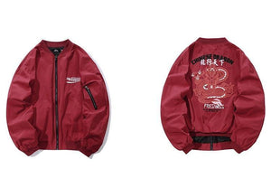 Planet Gates A62641 Army Green / L Jacket Men Hip Hop Bomber Jackets Streetwear Chinese Style Pilot Short Jacket Coat Harajuku Casual