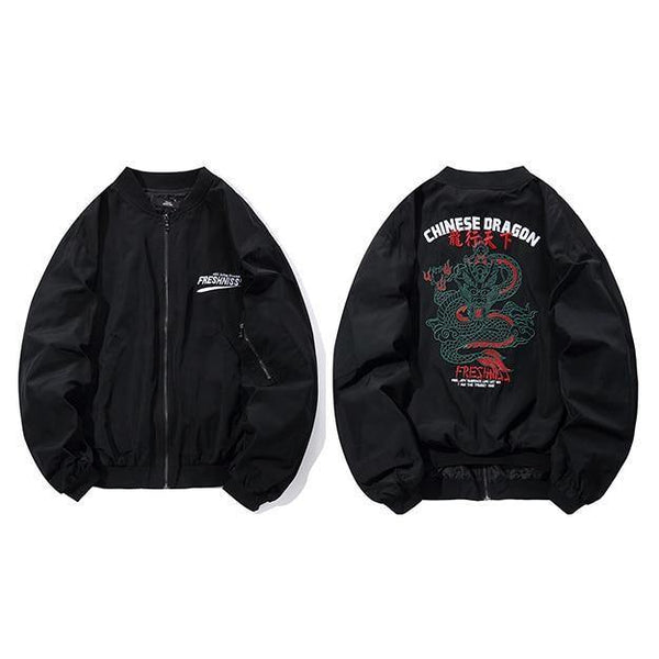Planet Gates A62641 Black / L Jacket Men Hip Hop Bomber Jackets Streetwear Chinese Style Pilot Short Jacket Coat Harajuku Casual