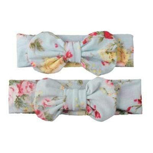 2PCS Mama & Baby Headwear Bowknot Elastic HeadBands For Women Children Tuban Baby HairBands Hair Accessories
